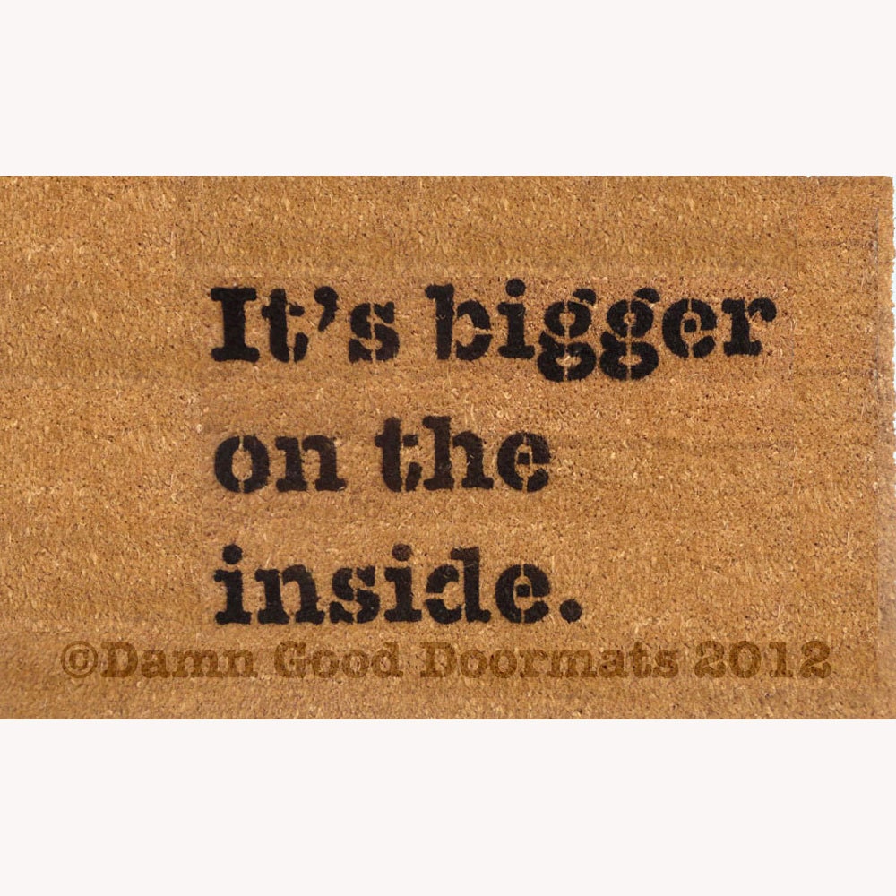 TARDIS Dr. Who doormat WORDS ONLY geekery fan art doormat geek stuff