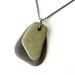 Natural Stone Necklace - Zen rock necklace - natural stone jewelry - Olive green on Deep Eggplant - 954