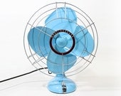 Refurbished Vintage Westinghouse Blue Oscillating Electric Fan