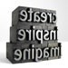 CREATE INSPIRE IMAGINE 36pt Vintage Metal Letterpress