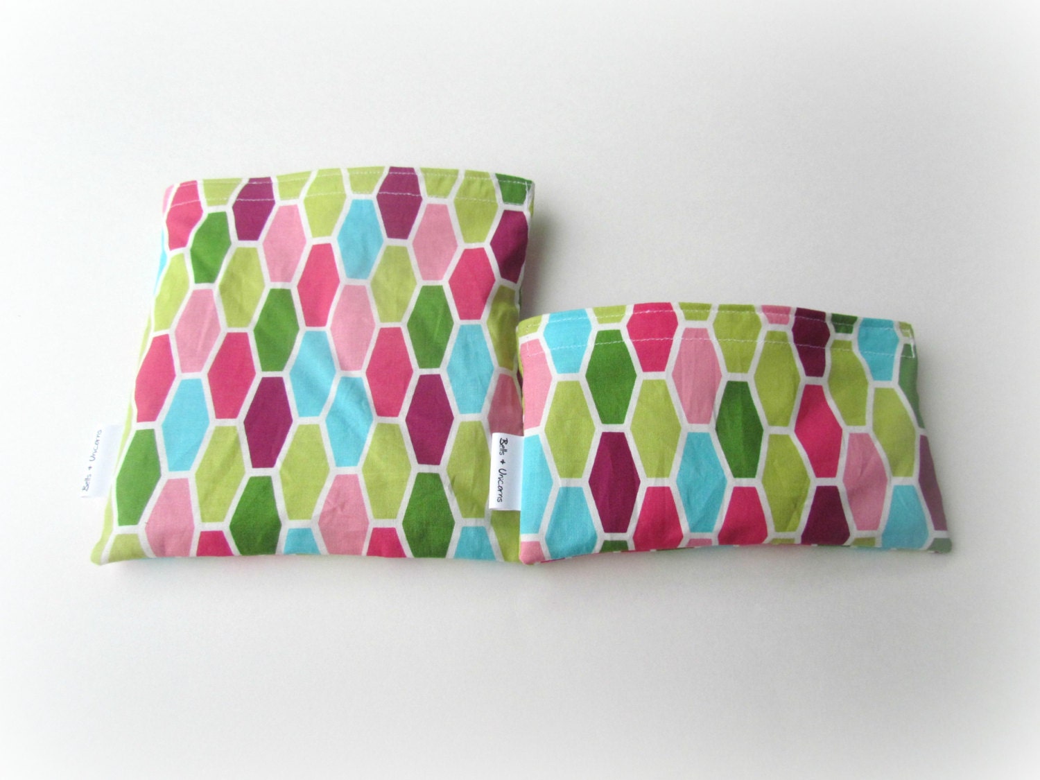 Reusable Sandwich Bag Set -- Gemstones- 1 Sandwich Bag and 1 Snack Bag