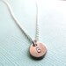 Personalized STERLING SILVER Initial Necklace, THICK Disc Necklace Handmade Hand Stamped Monogram Modern Everyday Jewelry