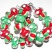 Jingle Bell Rock - Handmade Lampwork Glass Beads by StudioJuls