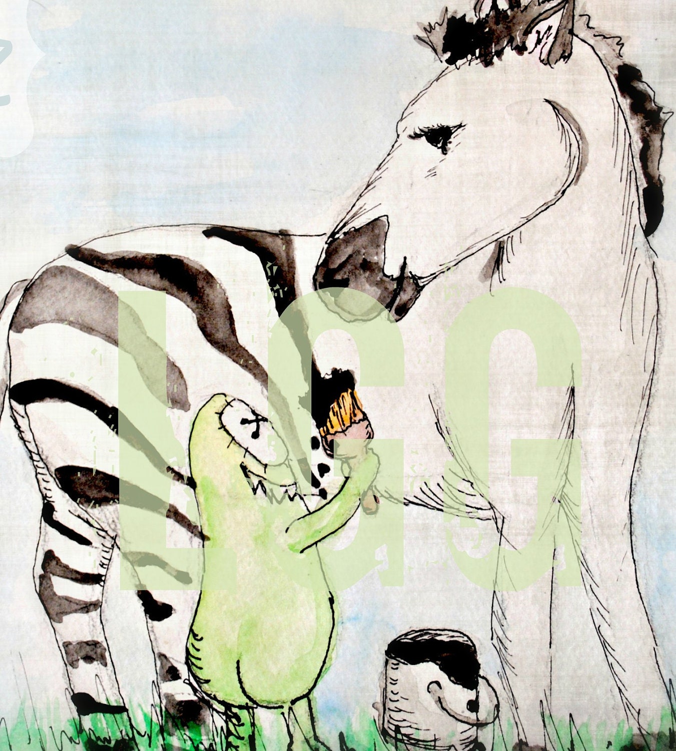 Alphabet Art, Letter Z, Zebra, Z is for Zebra
