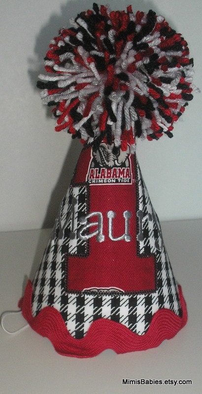 Houndstooth/Alabama Inspired Birthday Hat