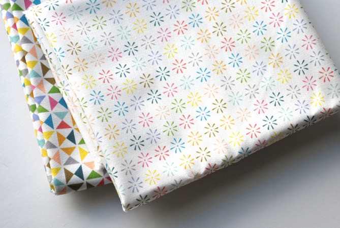 asterisks - fat quarter - original fabric - rainbow fabric