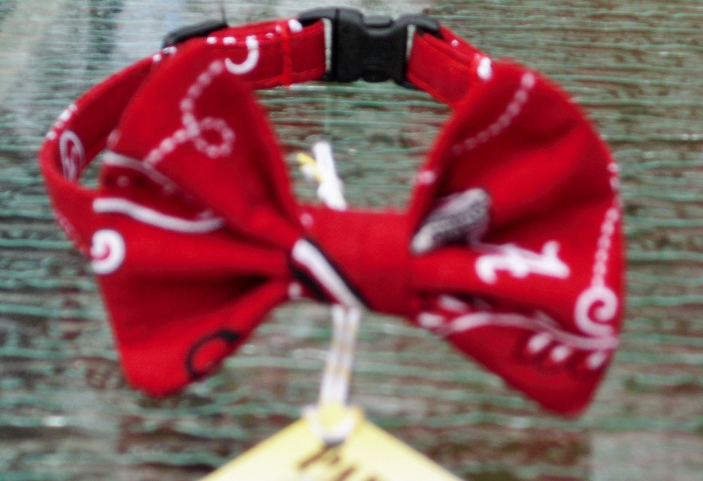 Crimson Tide Bowtie Collar for Cats or Small Dogs