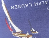 Sailboat Race Handmade Nautical Pillow Classic Lauren Designer Fabric