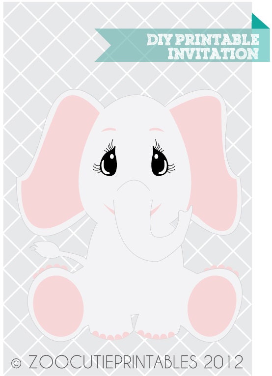DIY Elephant Invitations Il_570xn