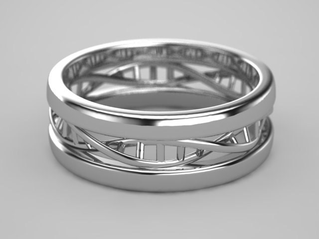 DNA Ring in Sterling Silver