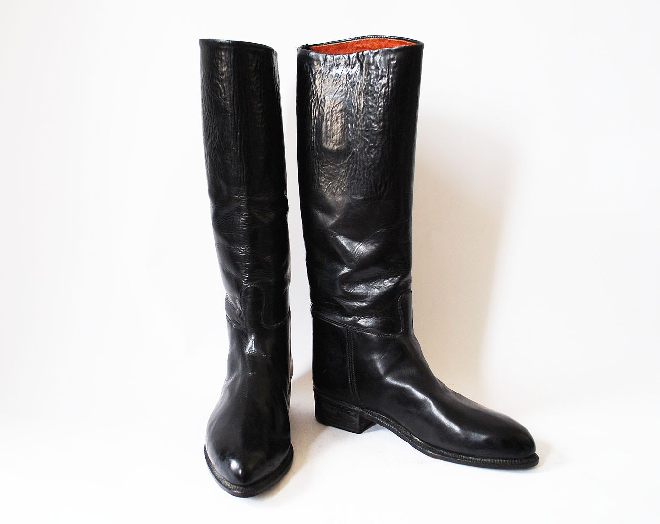 Equestrian Riding Boots  Black Leather Size 6