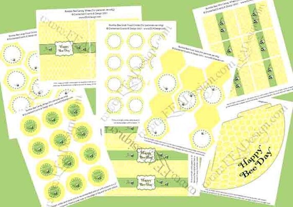 PARTY PACK, Bumble Bee - Printable Il_570xn