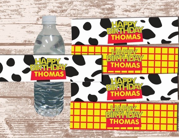 PRINTABLE PDF Cowboy Theme Birthday Water Bottle Labels Il_570xn