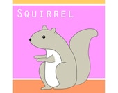 8x10 Squirrel Nursery Print