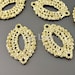 1588-MG (4 pcs) Matte gold plated Crochet inspired marquise shape connectors