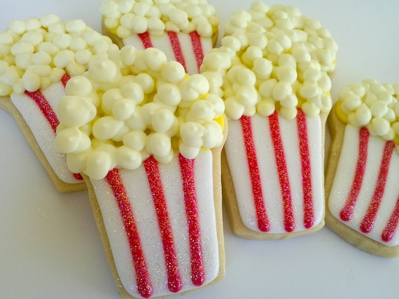 Popcorn Box Sugar Cookies- 1 Dozen Il_570xn