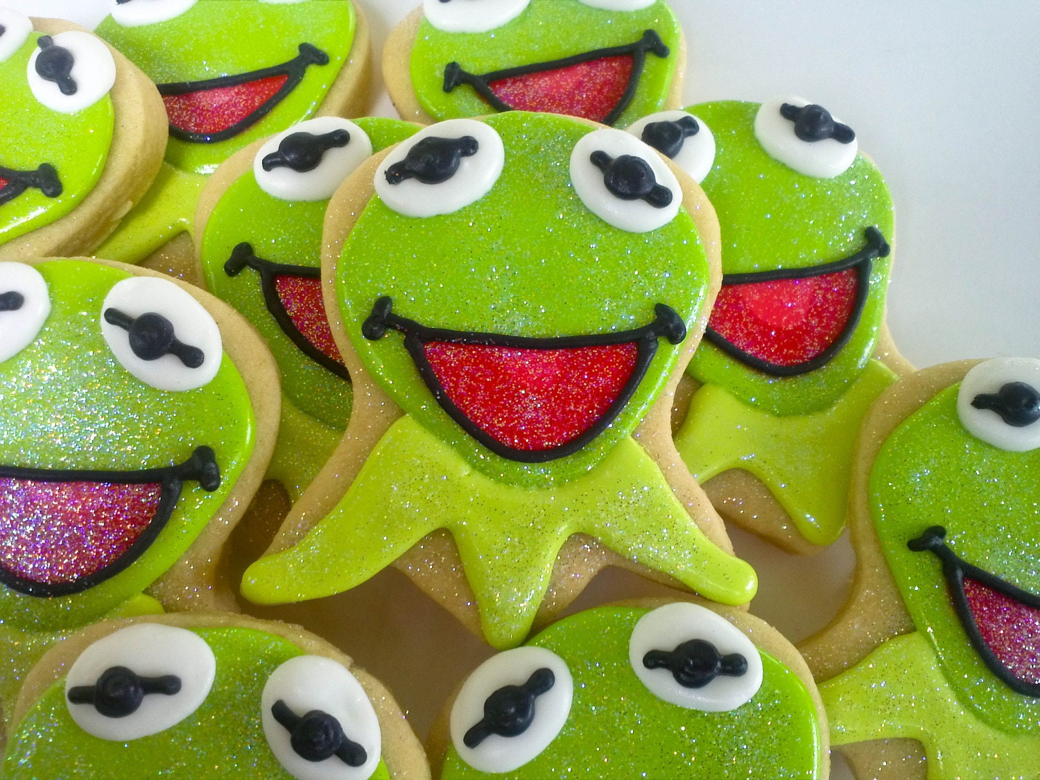 Kermit inspired Sugar Cookies- 1 Dozen Il_570xn