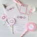 Sprinkled Donuts invitations, note cards, cupcake flags, gift tags