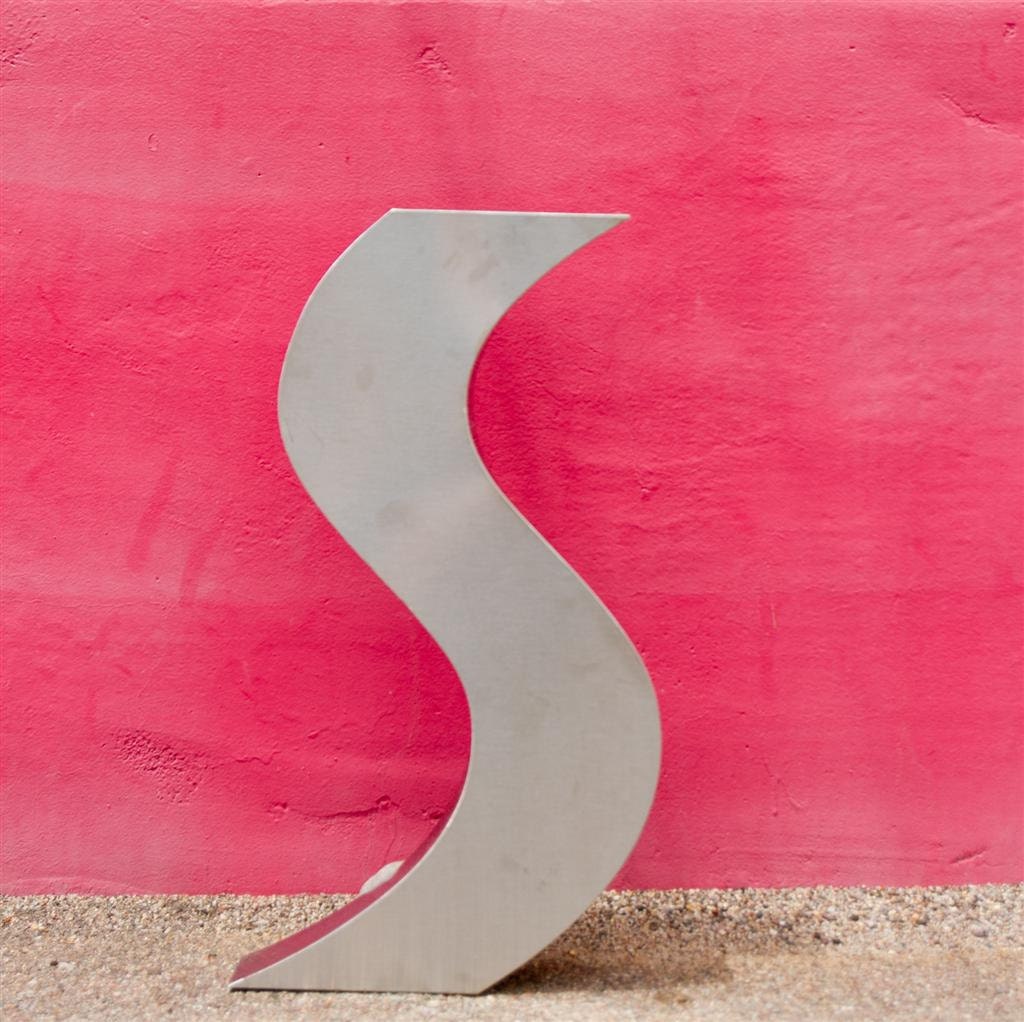Large Metal Letter S - Wall Decor - Signage - Stainless Steel Marquee Letter