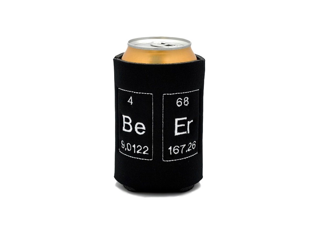 Can Cozy - Periodic Table Element Black Beer Neoprene