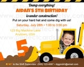 Construction Birthday Party Invitation