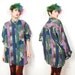 90s Striped Sketch Print NOS Mens Silk Shirt (L)