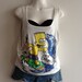 classic vintage 90's Bart Simpson AYE CARUMBA summer tank top shirt