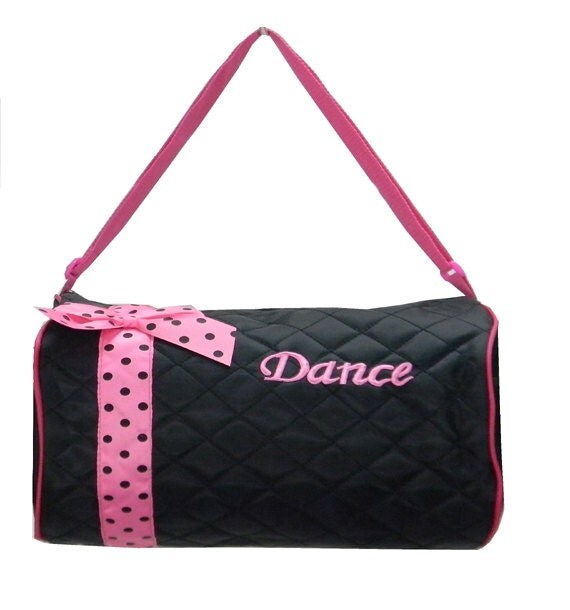 Quilted Dance Duffle Bag Girls Personalized by TheTurtleTrain