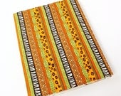 Notebook cover - fabric journal cover for composition books - Jungle Stripe (LAST ONE)