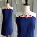 Vintage 1960s Shift 60s Dress Red White and Blue Womens Size Small Medium