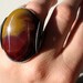 Massive Stone Ring, Oxidized Silver, Statement Ring, Maroon Red, Mustard Yellow, Natural Bold Mookaite Jasper