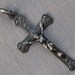 Antique Sterling Silver French Crucifix Pendant Cross
