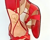 Vintage Red Patent Leather Lewis Designs Heels
