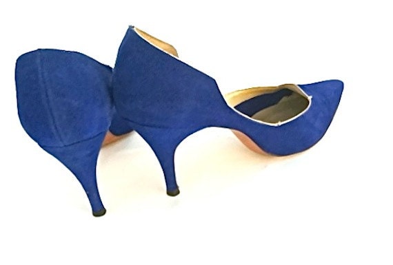 Vintage 1950's Tweeties Royal Blue Stiletto Heels