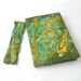 Felted journal notebook cover  Green moss autumn fall  gift under 25
