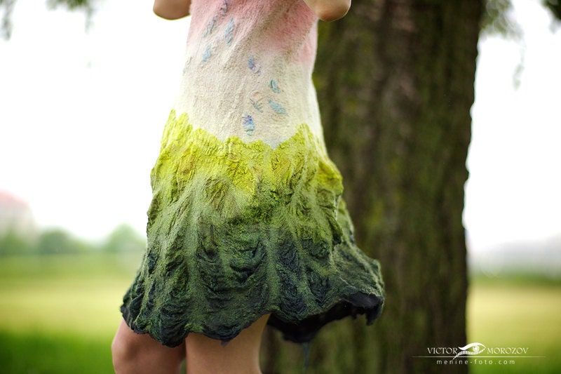 Forest fairy - nuno felted dress