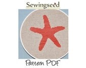 Starfish Cross Stitch Pattern, INSTANT DOWNLOAD