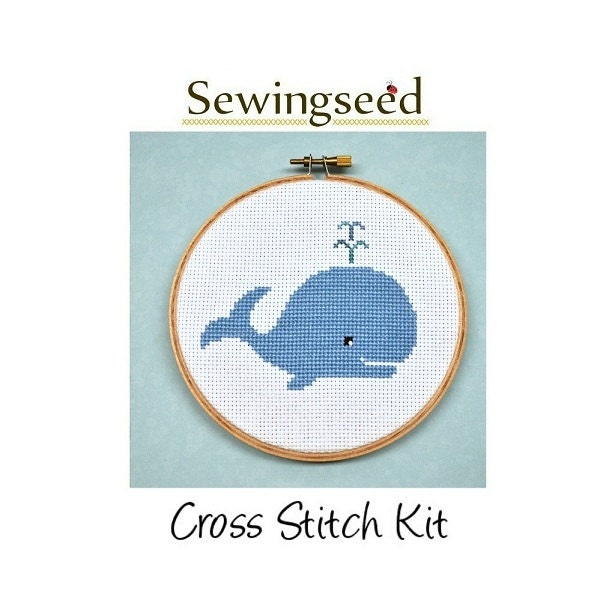 Whale Cross Stitch Kit