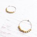Gold Faceted Bead Hoop Earrings - Simple Geometric Earrings
