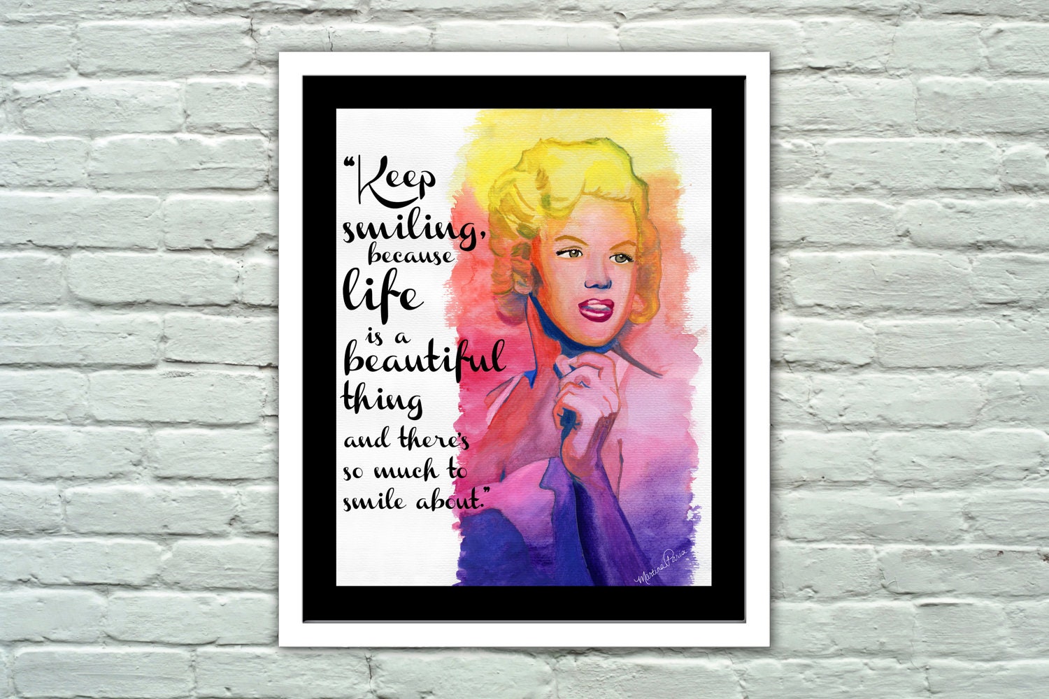 Marilyn Monroe Quote Poster / Wall Art / Print - silentlyscreaming