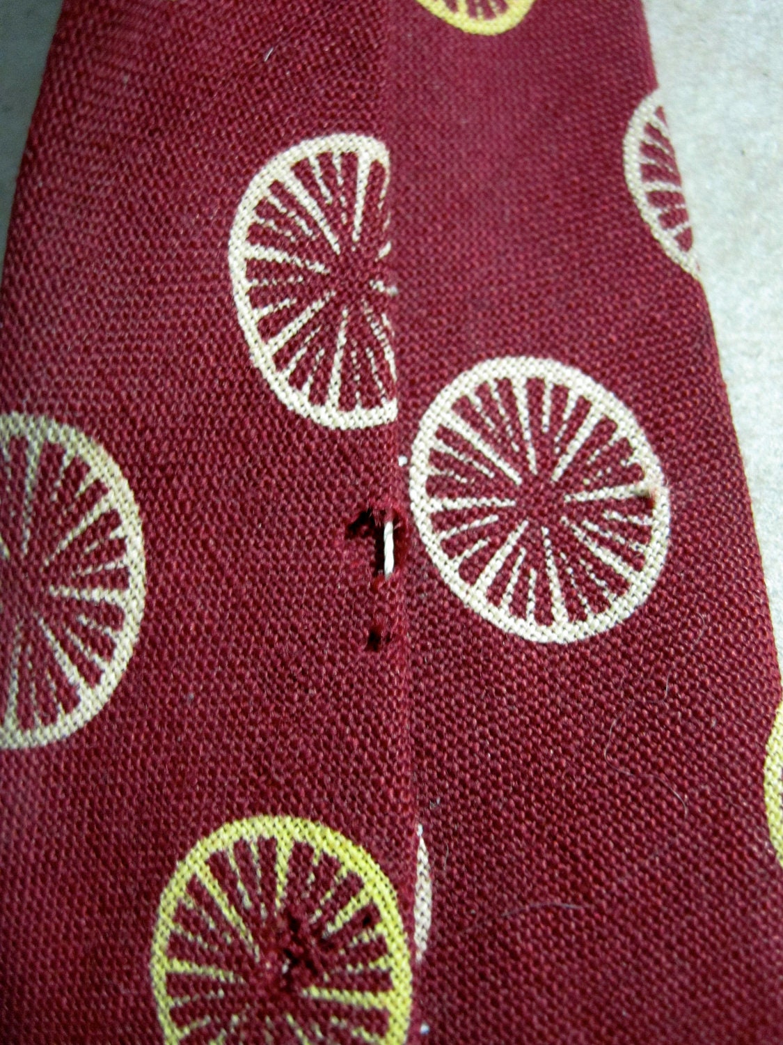 Four Fabulous Mid Century Maroon Neckties