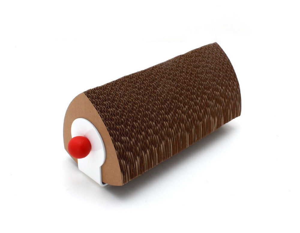 Small Triangle Red Wall-mounted Scratch Tower - Modern Cardboard Cat Scratching Tower