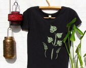 Tropical Escape Organic Cotton Black Tee