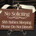 No Soliciting/BABIES Sleeping /Please Do Not Disturb Sign/Handpainted You Pick Color