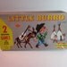 vintage warren built-rite little burro chase game plus go to the teepee game, older 2 in 1 board game