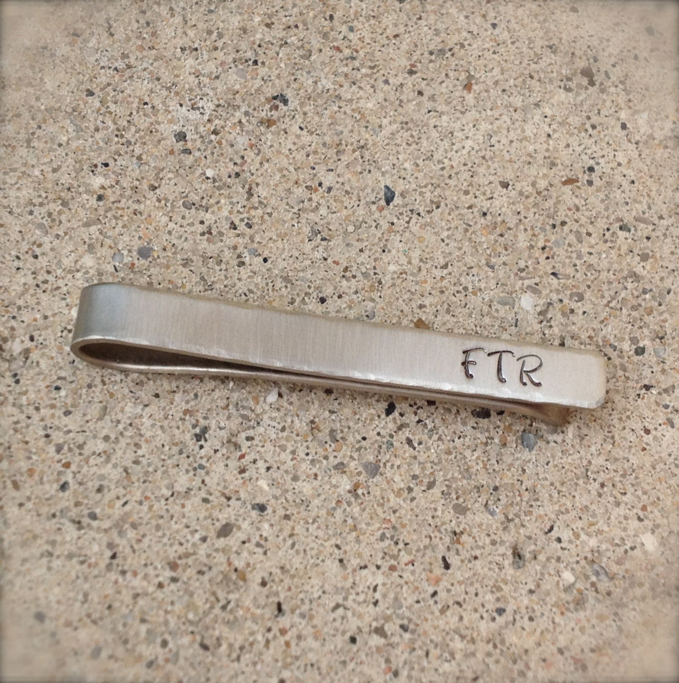 Brushed Nickel Tie Bar Made to Order