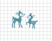 Fawn and Doe Counted Cross Stitch PDF Pattern