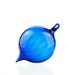 Hand Blown Glass Ornament, Scalloped Cobalt Blue