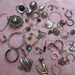 Crafters bag of vintage odds n ends pieces of jewelry. Wholesale lot set of 50 pieces.