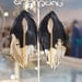 Leather Feather Earrings. Black with Gold Gilded Tip Earrings. Gold Leafed Sparkling Bohemian. Free Shipping Worldwide